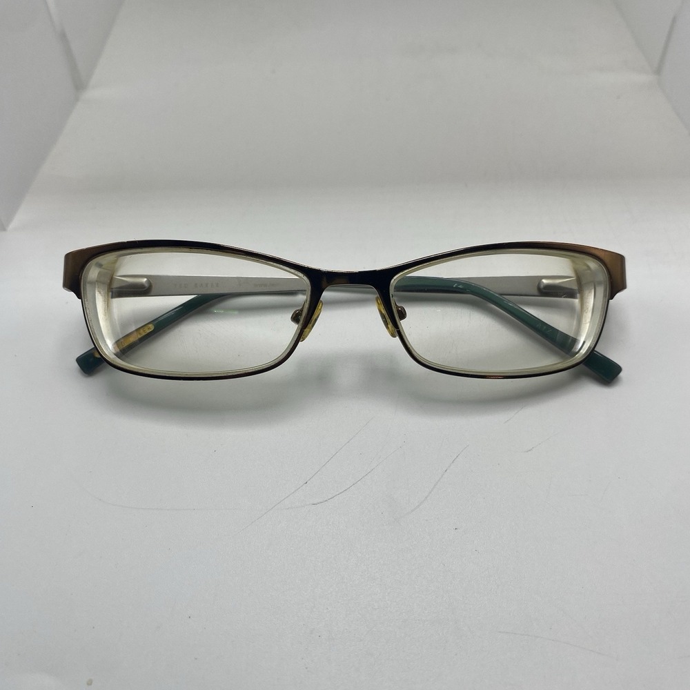 Ted Baker Eyeglasses Women FRAME ONLY Alosiu B222 52-16-135 Gold silver 563